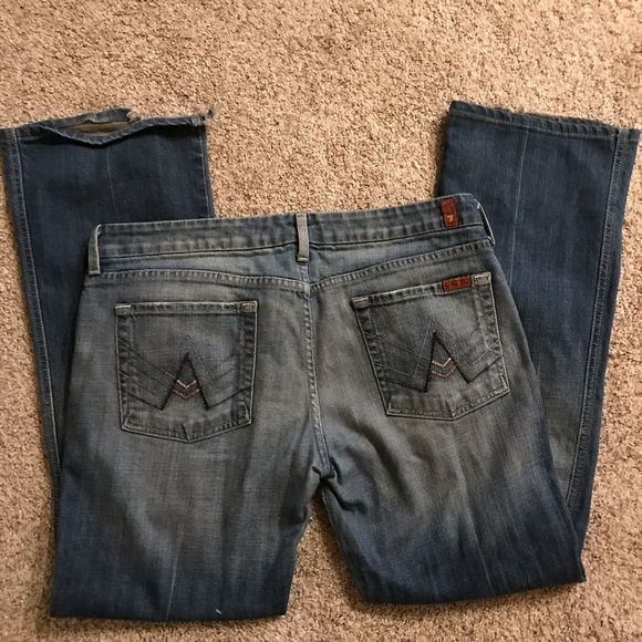 7 For All Mankind Embellished Distressed Jeans - Picture 2 of 4